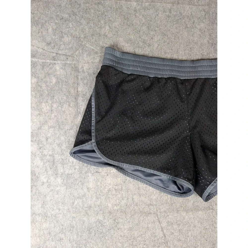 Champion Duo Dry Mens Black Grey Mesh Athletic Running Shorts Elastic Waist